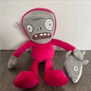 Plants vs Zombies Zombie Diving with Shark 11" Plush Toys